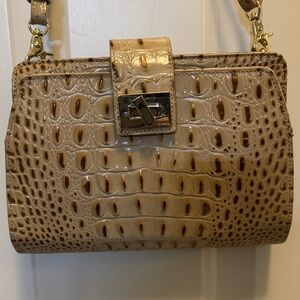 Brahmin croc bag with matching wallet